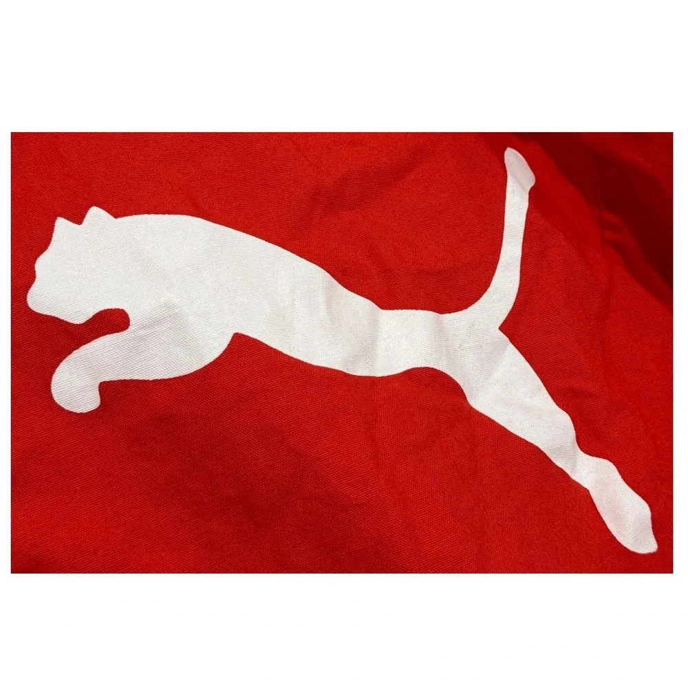 Puma Tote Bag Red Canvas Big Logo Unisex OS New Sporty Gym Beach Shopper UP1930